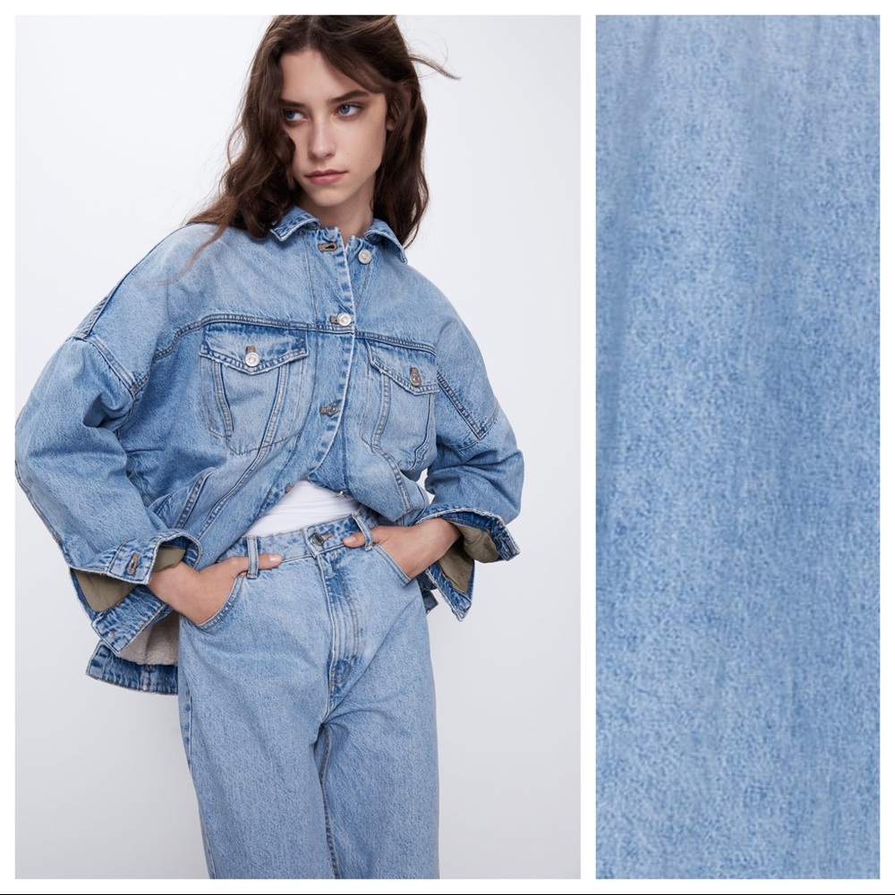 NWT. Zara Oversized Denim Jacket. Size S. - Picture 3 of 14